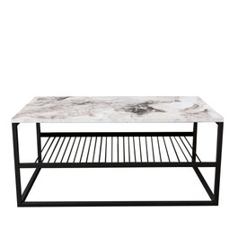 Hanah Home Mesa de café Asude - Blanco y Negro